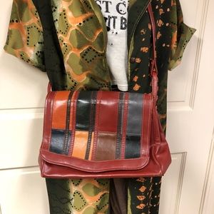 70s Vintage Color-block purse